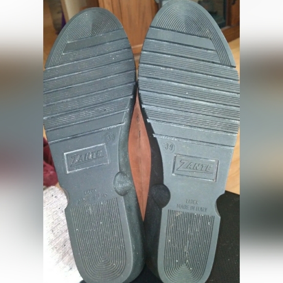 Zante Made Italy Women's Dress Sneakers Shoes 39 US/8.5 Brown Color Peep Toe A2 - Picture 7 of 7